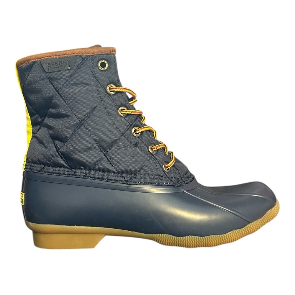 Sperry Saltwater STS23072 Mens Blue Waterproof Lace Up Duck Boots Size 8.5 NEW